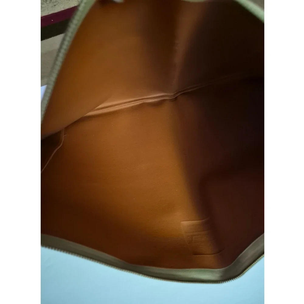 Amway Portfolio Document Holder Bag Brown Faux Leather Zippered Pro Pouch